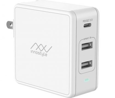 Sạc nhanh Innostyle Gomax Plus 73W (IC73-3PD) - Màu sắc: WT- Màu Trắng