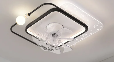 Đèn ốp trần quạt đảo K138BS