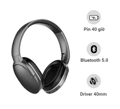  Tai nghe Bluetooth chụp tai Baseus Encok D02 Pro - Đen 