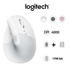  Chuột không dây bluetooth công thái học Logitech Lift Vertical - Trắng 