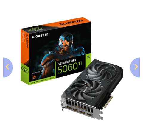VGA Gigabyte RTX 5060 Ti Windforce 8GB GDDR7