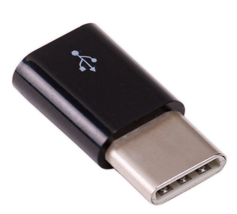 USB micro-B to USB-C Adapter - Black