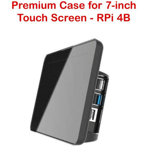 Premium Case for 7 Inch Touchscreen Display - Black - RPi 4