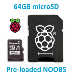  MicroSD 64GB with NOOBS for Raspberry Pi 
