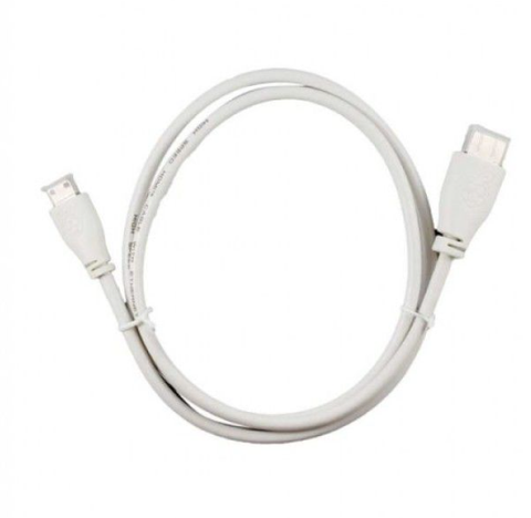 Official Raspberry Pi Mini HDMI to HDMI Cable (White, 1m)