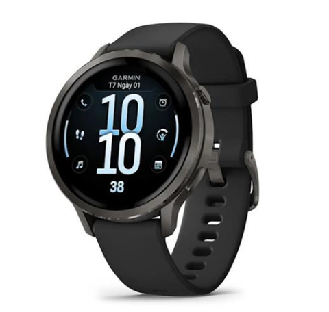Garmin Venu 4 41mm dây silicone - Đen
