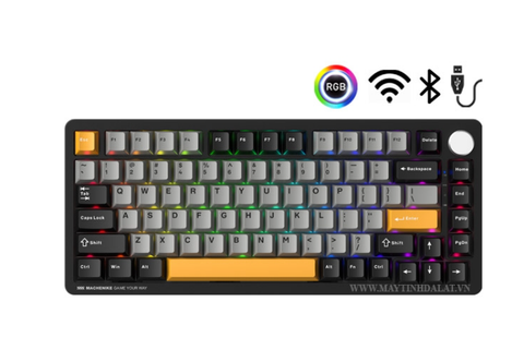 BÀN PHÍM CƠ MACHENIKE K600-B82W TRI-MODE RGB GR SILVER SWITCH