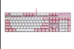  BÀN PHÍM CƠ RAPOO V500 PRO CÓ DÂY FULLSIZE - Trắng/hồng 