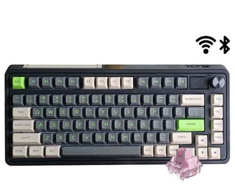 BÀN PHÍM CƠ KHÔNG DÂY FL-ESPORTS CMK75 DESERT GREY FLCMMK ICE PINK SWITCH