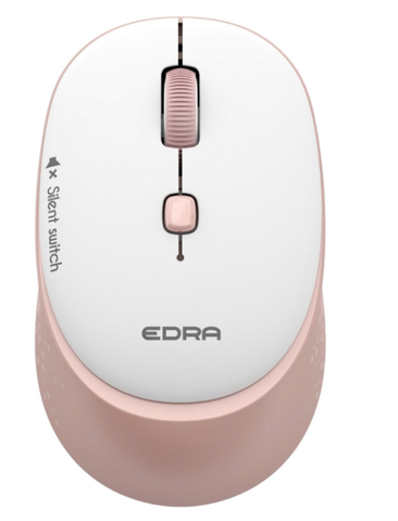 Chuột không dây công thái học EDRA EM610W - Hồng