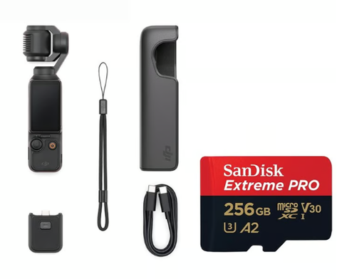 Máy quay DJI Osmo Pocket 3 + Thẻ nhớ MicroSDXC Sandisk Extreme Pro 256GB 200MB/140MB/s