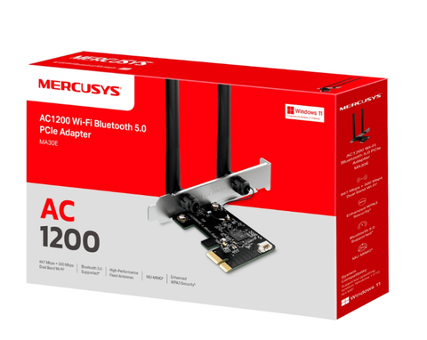 Card mạng không dây Mercusys MA30E PCIe chuẩn WiFi 6