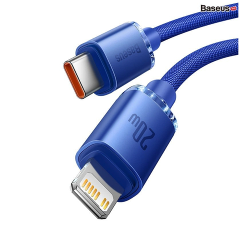 Cáp Sạc Nhanh Baseus Crystal Shine Xanh Lightning