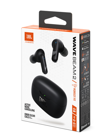 Tai nghe JBL Wave Beam 2 đen chống nước IP54 IPX2