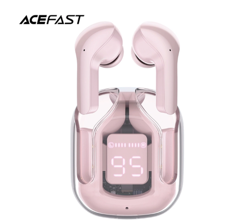 Tai nghe Bluetooth Acefast T6 hồng sen màng loa 13mm chạy êm