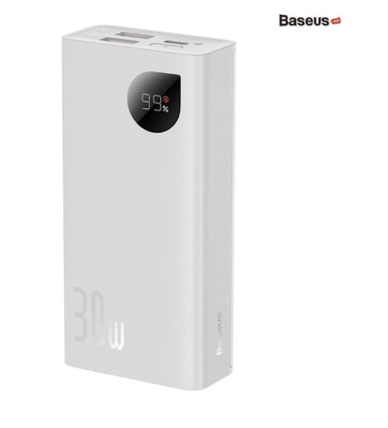 Sạc dự phòng Baseus Adaman2 30W màu trắng sạc nhanh