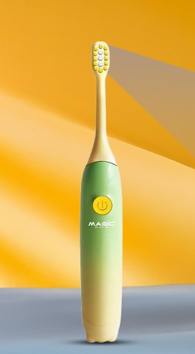 Bàn chải điện cho bé Magic Kid 02 màu xanh dịu nhẹ