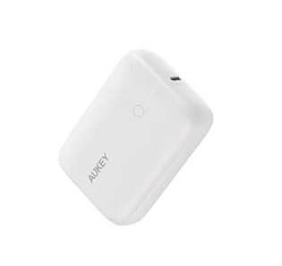 Pin sạc dự phòng Aukey 10000mAh PD 20W QC 3.0 màu trắng đẹp