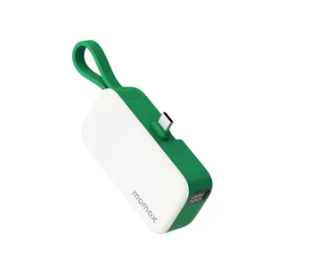 Mini Momax 1-Power 5000mAh USB-C IP130 Xanh Lá