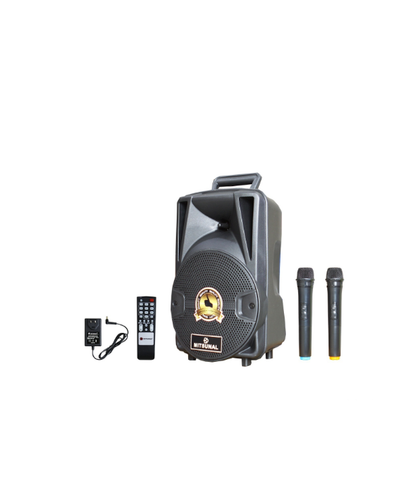 Loa điện di động Mitsunal T801 (kèm 2 mic) 250W Bass 20cm 8''