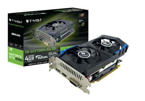 Card màn hình T-WOLF GTX 1050Ti 4GB GDDR5 V2