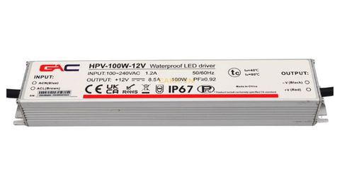 Nguồn LED 12V 100W 8.5A chống nước HPV-100-12V