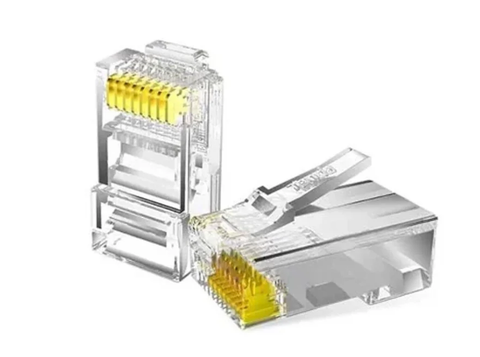 Đầu mạng RJ45 Dintek 6E mạ vàng hộp 100 cái cho hệ thống mạng