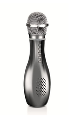  Q007 Micro Bluetooth Karaoke Xám – Loa 3W, hiệu ứng vang, pin 18650, thay đổi giọng hát 