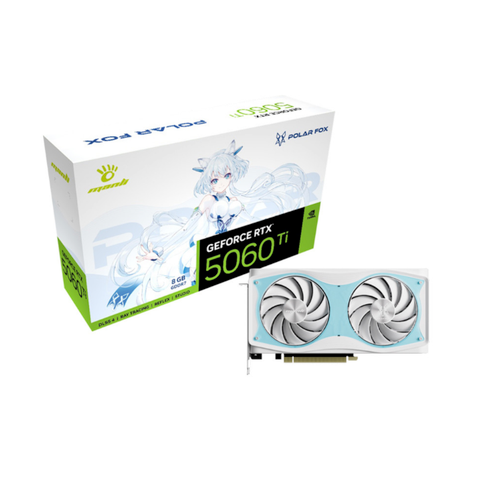 VGA MANLI Polar Fox RTX 5060 Ti OC 8GB GDDR7 cho Gaming và Đồ họa