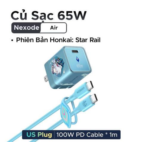Bộ Sạc Type-C Nexode Honkai Star Rail Ugreen 95169HSR