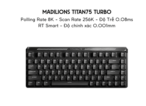 Bàn phím gaming MADLIONS TITAN75 Turbo Hall Effect 8K