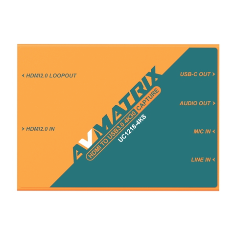 Capture AVMatrix UC1218 4KS – HDMI 4K, USB 3.0
