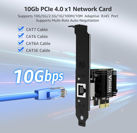Card mạng VIMIN 10GbE PCIe Realtek RTL8127AT