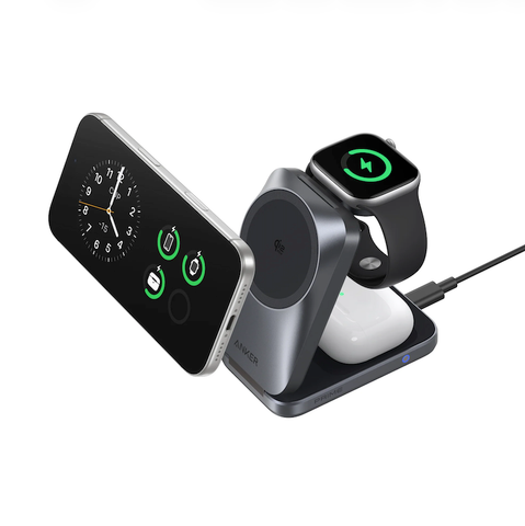Trạm Sạc Không Dây Anker Prime 3-in-1 Gấp Gọn