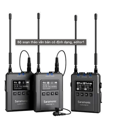 Saramonic UwMic9S Kit2 – UHF 96 Kênh. Dành Cho Máy Ảnh DSLR Nikon Canon Sony, Video, Ghi Hình Trường, Phỏng Vấn, ENG, Micrô Phát Trực Tiếp