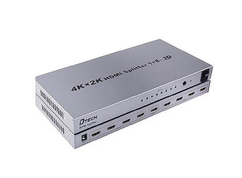 Bộ Chia HDMI 1 Ra 8 Dtech DT-7148B - Chuẩn 4K Sắc Nét