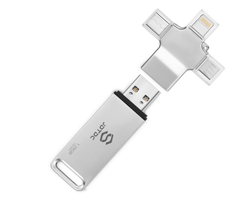 USB 4-in-1 128GB JDTDC – Auto Backup iPhone, Android, PC 