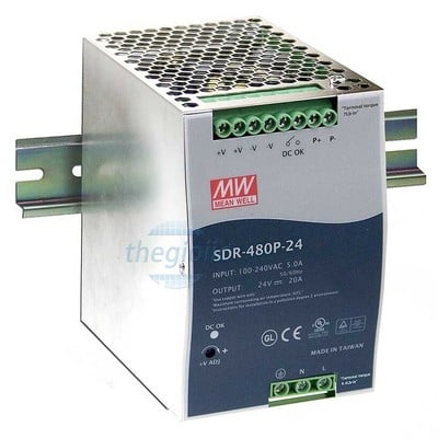 SDR-480P-48 Nguồn Mean Well Gắn Ray 48V 10A