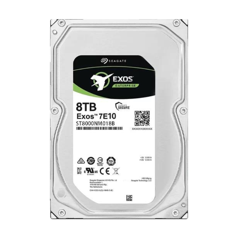 Seagate Exos 8TB 7E10 ST8000NM018B 7.2K RPM SAS-12Gb/s 3.5"