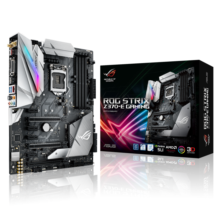 Mainboard Asus ROG STRIX Z370-E GAMING (Chipset Intel Z370/ Socket 1151/ 4 x DDR4 DIMM/ Max 64Gb/ VGA Onboard/ Form ATX)