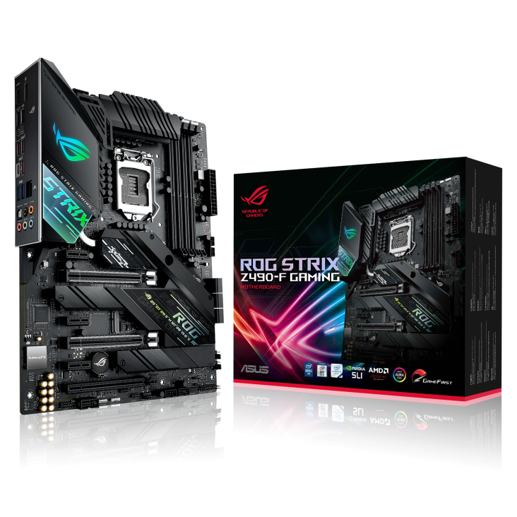 Mainboard Asus ROG STRIX Z490-F GAMING (Chipset Intel Z490/ Socket 1200/ 4 x DDR4 DIMM/ Max 64Gb/ VGA Onboard/ Form ATX)