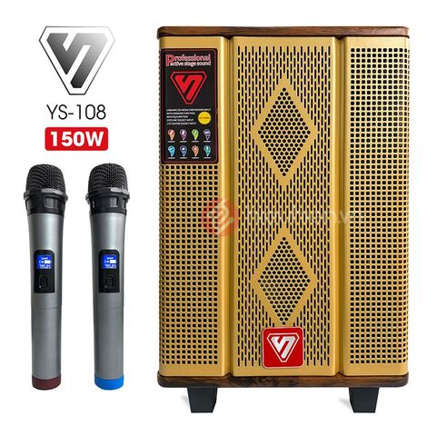 ShengYou YS108 – Loa Kéo Giá Rẻ Công Xuất 150W, Kèm 2 Micro Không Dây