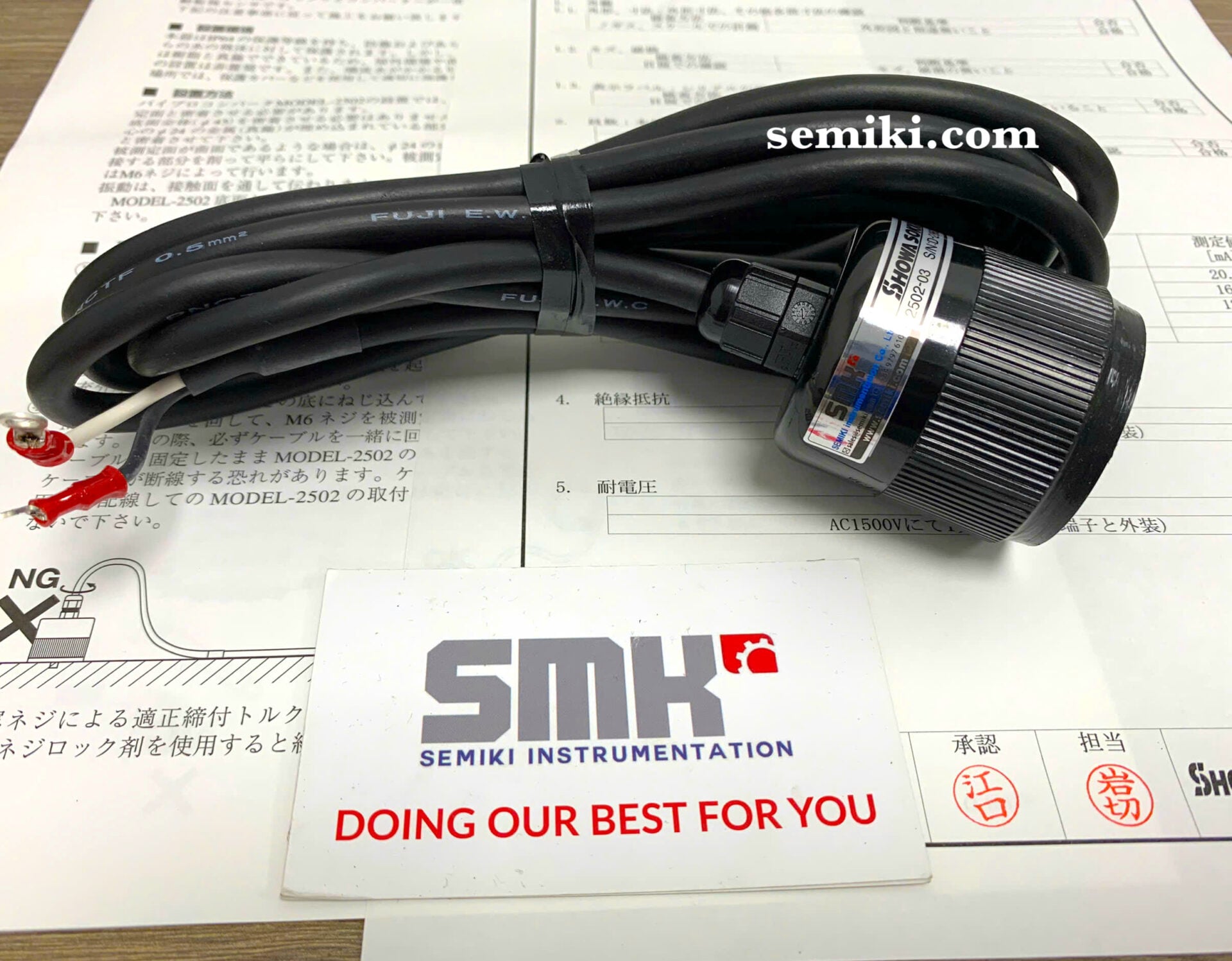 Ảnh minh họa SHOWA SOKKI 2502-03 cảm biến đo gia tốc rung (200µmP-P ) 3