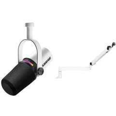  Shure MV7 + - W + Elgato Wave Mic Arm LP Trắng 