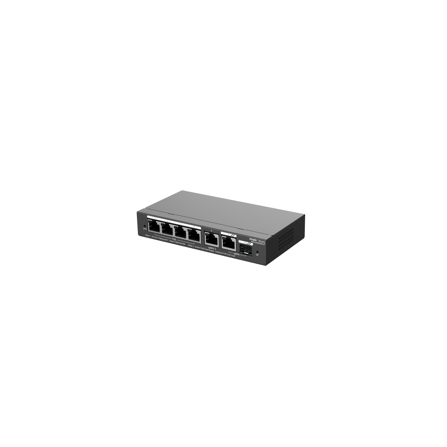 Ảnh minh họa Smart Managed PoE Switch 6 Cổng RUIJIE RG-ES206GS-P 3