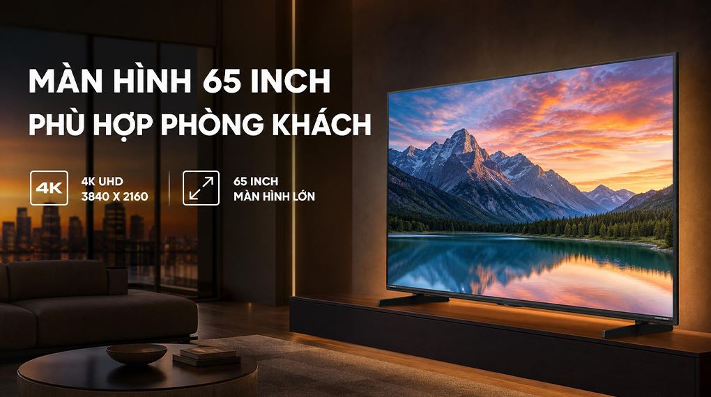 Smart Tivi Mini LED Hisense AI 4K 65 inch 65U6SE