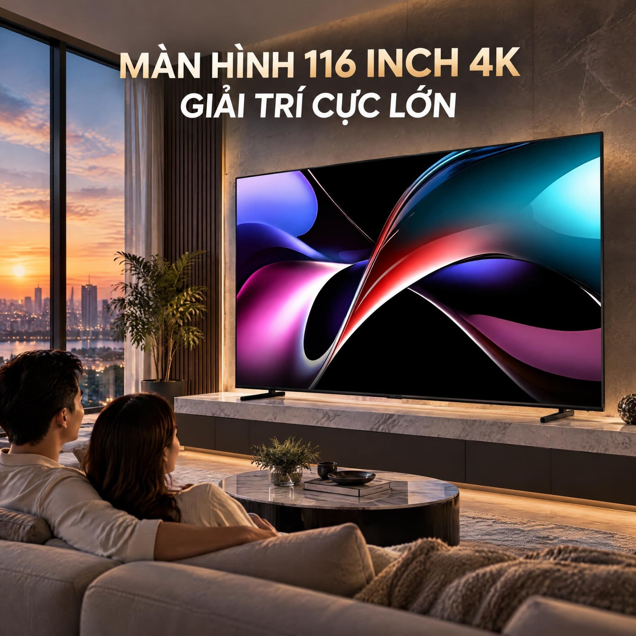 Smart Tivi MiniLED ULED Hisense AI 4K 116 inch 116UX