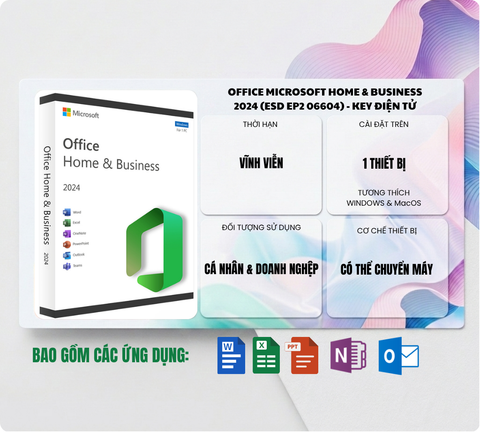 Phần Mềm Office Microsoft Home & Business 2024 - Key Điện Tử