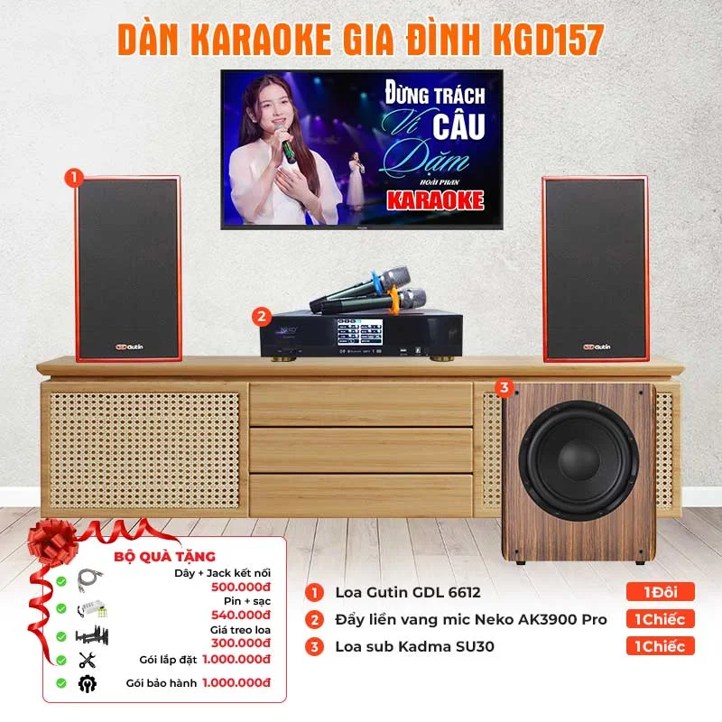 Ảnh minh họa Dàn karaoke PreSonus KGD157 (PreSonus AIR XD15, AIR XD Sub 18, JKaudio X6000 Plus, K500) 2