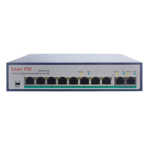 ESCAM POE 8 + 2 Fast Ethernet Switch – Giải pháp mạng PoE ổn định cho hệ thống giám sát